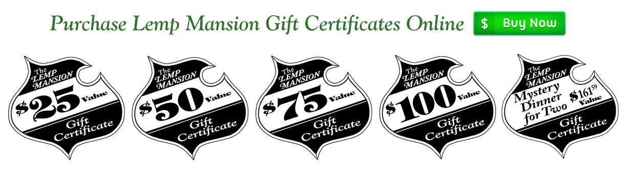 Order Lemp Mansion gift certificates